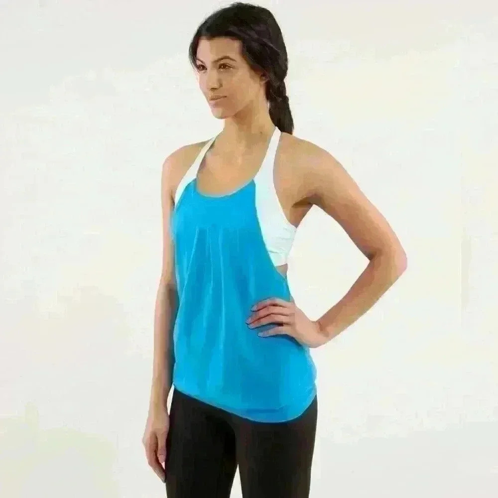 Lululemon Practice Freely Tank size 4 
Beach Blanket Blue / Aquamarine - Picture 2 of 15